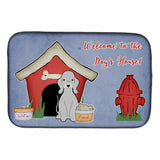 Caroline'S Treasures Dog House Collection Bedlington Terrier Blue Dish Drying Mat, 14 X 21