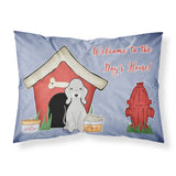 Caroline'S Treasures Dog House Collection Bedlington Terrier Blue Fabric Standard Pillowcase Bb2844Pillowcase, Multicolor