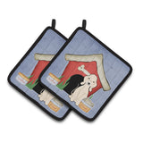 Caroline'S Treasures Dog House Collection Bedlington Terrier Sandy Pair Of Pot Holders Bb2845Pthd, 7.5Hx7.5W, Multicolor