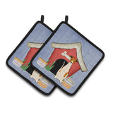 Caroline'S Treasures Dog House Collection Whippet Pair Of Pot Holders Bb2853Pthd, 7.5Hx7.5W, Multicolor