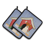 Caroline'S Treasures Dog House Collection Jack Russell Terrier Pair Of Pot Holders Bb2862Pthd, 7.5Hx7.5W, Multicolor