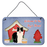 Caroline'S Treasures Dog House Collection Border Collie Black White Wall Or Door Hanging Prints Bb2872Ds812, 8Hx12W, Multicolo