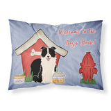 Caroline'S Treasures Dog House Collection Border Collie Black White Fabric Standard Pillowcase Bb2872Pillowcase, Multicolor