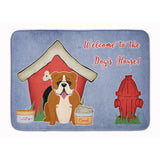 Caroline'S Treasures Dog House English Bulldog Red White Floor Mat, 19 X 27, Multicolor