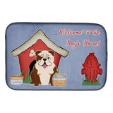 Caroline'S Treasures Dog House Collection English Bulldog Brindle White Dish Drying Mat, 14 X 21