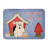 Caroline'S Treasures Dog House English Bulldog White Floor Mat, 19 X 27, Multicolor