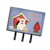 Caroline'S Treasures Dog House Collection English Bulldog White Leash Or Key Holder Bb2877Th68, Triple