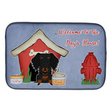 Caroline'S Treasures Dog House Collection Wire Haired Dachshund Black Tan Dish Drying Mat, 14 X 21