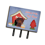 Caroline'S Treasures Dog House Collection Dachshund Chocolate Leash Or Key Holder Bb2885Th68, Triple