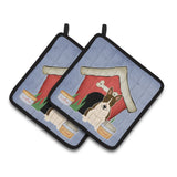 Caroline'S Treasures Dog House Collection Bull Terrier Dark Brindle Pair Of Pot Holders Bb2890Pthd, 7.5Hx7.5W, Multicolor