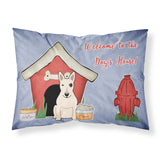 Caroline'S Treasures Dog House Collection Bull Terrier White Fabric Standard Pillowcase Bb2892Pillowcase, Multicolor