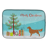 Caroline'S Treasures Golden Retriever Merry Christmas Tree Dish Drying Mat, 14 X 21