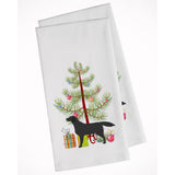 Black Labrador Retriever Merry Christmas Tree White Kitchen Towel Set Of 2