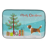 Caroline'S Treasures Beagle Merry Christmas Tree Dish Drying Mat, 14 X 21