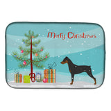 Caroline'S Treasures German Pinscher Merry Christmas Tree Dish Drying Mat, 14 X 21