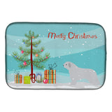 Caroline'S Treasures Spanish Water Dog Merry Christmas Tree Dish Drying Mat, 14 X 21, Multicolor