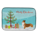 Caroline'S Treasures Corgi Merry Christmas Tree Dish Drying Mat, 14 X 21, Multicolor