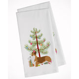 Corgi Merry Christmas Tree White Kitchen Towel Set Of 2