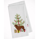 Portuguese Sheepdog Dog Merry Christmas Tree White Kitchen Towel Set Of 2