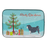 Caroline'S Treasures Lowchen Merry Christmas Tree Dish Drying Mat, 14 X 21