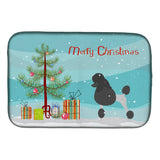 Caroline'S Treasures Poodle Merry Christmas Tree Dish Drying Mat, 14 X 21