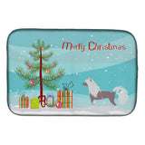 Caroline'S Treasures Chinese Crested Merry Christmas Tree Dish Drying Mat, 14 X 21