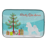 Caroline'S Treasures Bichon Frise Merry Christmas Tree Dish Drying Mat, 14 X 21, Multicolor