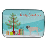 Caroline'S Treasures English Mastiff Merry Christmas Tree Dish Drying Mat, 14 X 21, Multicolor