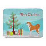 Caroline'S Treasures Akita Merry Christmas Tree Floor Mat, 19 X 27, Multicolor