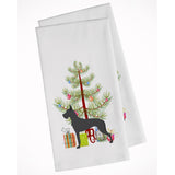 Great Dane Merry Christmas Tree White Kitchen Towel Set Of 2