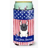 Caroline'S Treasures Bb3007Tbc Usa French Bulldog Black White Tall Boy Hugger Cold-Beverage-Koozies, Multicolor