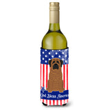 Caroline'S Treasures Bb3010Literk Patriotic Usa Mastiff Brindle Wine Bottle Hugger Cold-Beverage-Koozies, 750 Ml, Multicolor