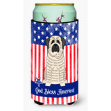 Caroline'S Treasures Bb3011Tbc Patriotic Usa Mastiff Brindle White Tall Boy Hugger Cold-Beverage-Koozies, Multicolor