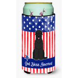 Caroline'S Treasures Bb3021Tbc Patriotic Usa Black Russian Terrier Tall Boy Hugger Cold-Beverage-Koozies, Multicolor