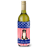 Caroline'S Treasures Bb3031Literk Usa Bernese Mountain Dog Wine Bottle Hugger Cold-Beverage-Koozies, 750 Ml, Multicolor