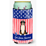 Caroline'S Treasures Bb3031Tbc Patriotic Usa Bernese Mountain Dog Tall Boy Hugger Cold-Beverage-Koozies, Multicolor