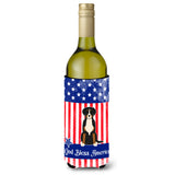 Caroline'S Treasures Bb3032Literk Usa Greater Swiss Mountain Dog Wine Bottle Hugger Cold-Beverage-Koozies, 750 Ml, Multicolor,