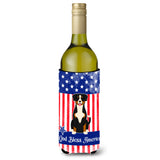 Caroline'S Treasures Bb3033Literk Patriotic Usa Entlebucher Wine Bottle Hugger Cold-Beverage-Koozies, 750 Ml, Multicolor