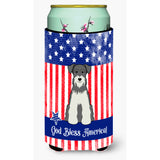 Caroline'S Treasures Bb3049Tbc Usa Miniature Schanuzer Salt Pepper Tall Boy Hugger Cold-Beverage-Koozies, Multicolor
