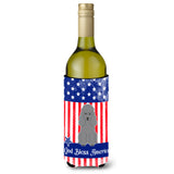 Caroline'S Treasures Bb3063Literk Patriotic Usa Poodle Silver Wine Bottle Hugger Cold-Beverage-Koozies, 750 Ml, Multicolor