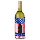 Caroline'S Treasures Bb3066Literk Patriotic Usa Poodle Black Wine Bottle Hugger Cold-Beverage-Koozies, 750 Ml, Multicolor