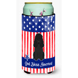Caroline'S Treasures Bb3066Tbc Patriotic Usa Poodle Black Tall Boy Hugger Cold-Beverage-Koozies, Multicolor