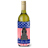 Caroline'S Treasures Bb3087Literk Usa Cocker Spaniel Black Wine Bottle Hugger Cold-Beverage-Koozies, 750 Ml, Multicolor