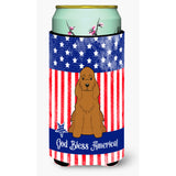 Caroline'S Treasures Bb3090Tbc Patriotic Usa Cocker Spaniel Red Tall Boy Hugger Cold-Beverage-Koozies, Multicolor