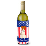 Caroline'S Treasures Bb3096Literk Patriotic Usa Wire Fox Terrier Wine Bottle Hugger Cold-Beverage-Koozies, 750 Ml, Multicolor,