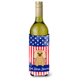 Caroline'S Treasures Bb3099Literk Usa Pekingnese Fawn Sable Wine Bottle Hugger Cold-Beverage-Koozies, 750 Ml, Multicolor
