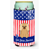Caroline'S Treasures Bb3099Tbc Patriotic Usa Pekingnese Fawn Sable Tall Boy Hugger Cold-Beverage-Koozies, Multicolor