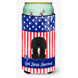 Caroline'S Treasures Bb3102Tbc Patriotic Usa Pekingnese Black Tall Boy Hugger Cold-Beverage-Koozies, Multicolor