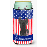 Caroline'S Treasures Bb3107Tbc Patriotic Usa Chinese Crested Black Tall Boy Hugger Cold-Beverage-Koozies, Multicolor