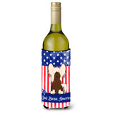 Caroline'S Treasures Bb3108Literk Usa Chinese Crested Cream Wine Bottle Hugger Cold-Beverage-Koozies, 750 Ml, Multicolor